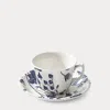 Ralph Lauren Garden Vine Teacup & Saucer In Brown