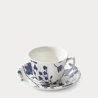 Polo Ralph Lauren Garden Vine Teacup & Saucer In Indigo