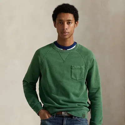 Ralph Lauren Garment-dyed Fleece Sweatshirt In Green