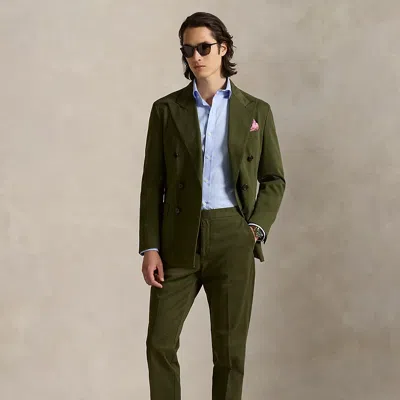 Ralph Lauren Garment-dyed Stretch Chino Suit Trouser In Green