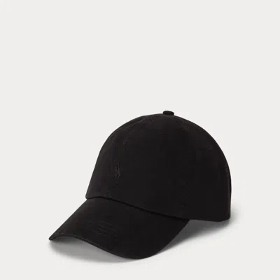 Ralph Lauren Garment-dyed Twill Ball Cap In Black