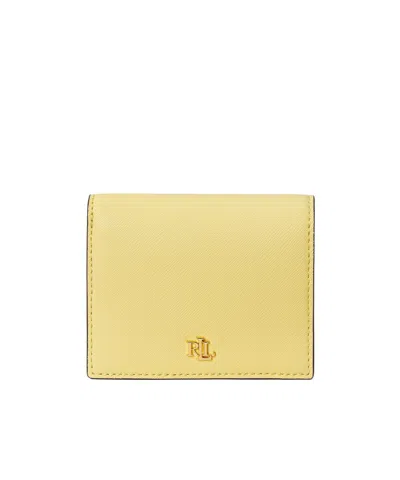 Ralph Lauren Genuineleather Trifold Wallet In Yellow