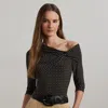 Ralph Lauren Geo-print Jersey Off-the-shoulder Top