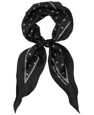 Ralph Lauren Geo Small Diamond Scarf In Black