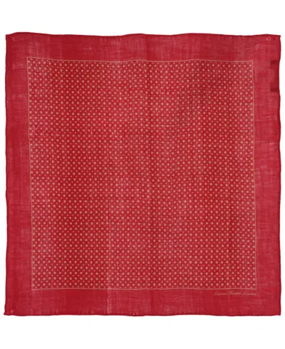 Ralph Lauren Geo Square Scarf In Red