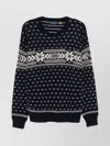Ralph Lauren Geometric Intarsia Knit Crew Neck Sweater In Black
