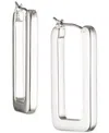 Ralph Lauren Geometric Link Hoop Earrings In Silver