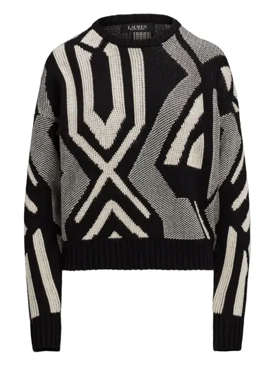 Ralph Lauren Geometric-pattern Sweater In Black