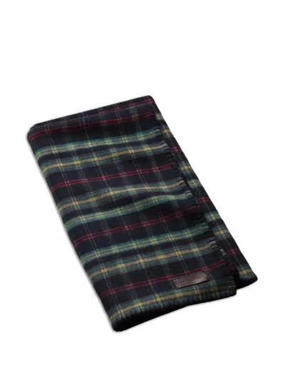 Ralph Lauren Georgia Plaid Throw (183cm X 139.5cm) In Blue