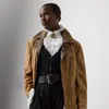 Ralph Lauren Gibbons Lambskin Moto Jacket In Brown