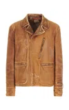 Ralph Lauren Gibbons Zip-detailed Leather Jacket
