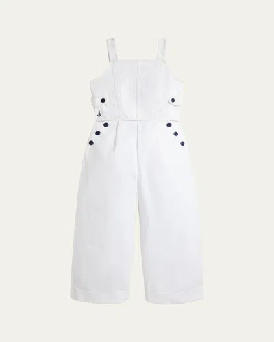 Ralph Lauren Kids' Girl's Canvas Two-piece Set In White