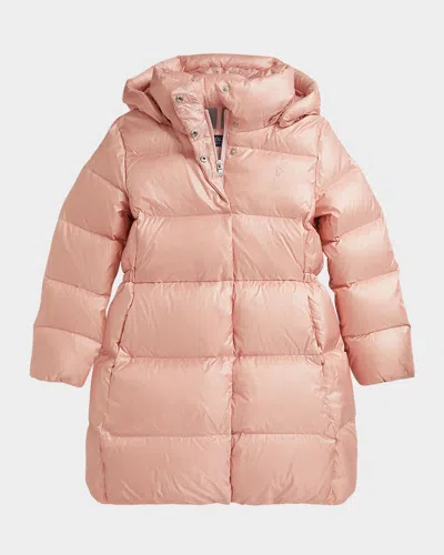 Ralph Lauren Kids' Girl's Celia Metallic Long Hooded Down Jacket