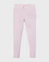 Ralph Lauren Girl's Drapey Terry-fleece Lounge Pants In Pink