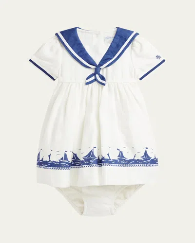 Ralph Lauren Kids' Girl's Embroidered Sailor Dress In Nevis