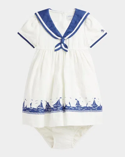RALPH LAUREN GIRL'S EMBROIDERED SAILOR DRESS