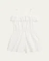 Ralph Lauren Girl's Eyelet Embroidered Romper In White
