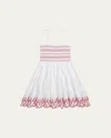 Ralph Lauren Girl's Eyelet Embroidered Smocked Dress In White
