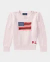 Ralph Lauren Girl's Flag Intarsia Knit Sweater