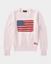 Ralph Lauren Girl's Flag Intarsia Knit Sweater