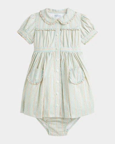 Ralph Lauren Kids' Girl's Floral-print Dress W/ Bloomers In Green