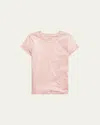 Ralph Lauren Kids' Girl's Logo Embroidered T-shirt In Pink