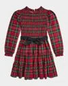 RALPH LAUREN GIRL'S PLAID-PRINT SMOCKED DRESS W/ BLOOMERS