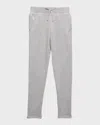 Ralph Lauren Girl's Pony Embroidered Leggings In Gray