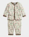 Ralph Lauren Girl's Reversible Floral-print Two-piece Set
