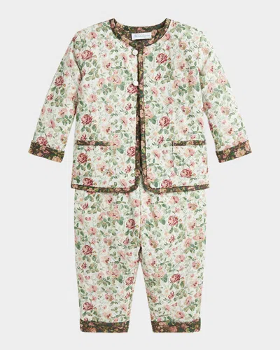 Ralph Lauren Kids' Girl's Reversible Floral-print Two-piece Set