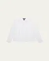 Ralph Lauren Girl's Ruffled Cotton Voile Top In White
