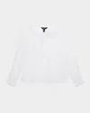 Ralph Lauren Girl's Ruffled Cotton Voile Top In White
