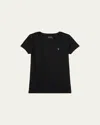 Ralph Lauren Girl's Short-sleeve Cotton T-shirt In Black
