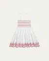 Ralph Lauren Girl's Eyelet Embroidered Smocked Dress In White