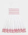 Ralph Lauren Girl's Eyelet Embroidered Smocked Dress In White