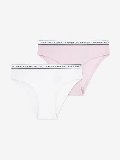 Ralph Lauren Kids'  Girls 2 Pack Printed Knickers Set In White