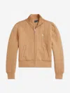 Ralph Lauren Girls Cable Jacquard Zip Up In Blue