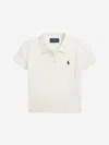 Ralph Lauren Girls Cable Knit Polo Shirt In White