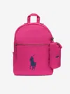 RALPH LAUREN GIRLS CANVAS SCHOOL BACKPACK WITH CARD HOLDER