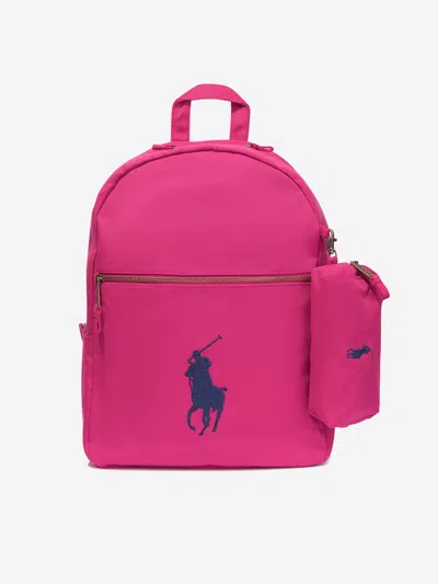 POLO RALPH LAUREN RALPH LAUREN GIRLS CANVAS SCHOOL BACKPACK WITH CARD HOLDER