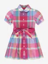 Polo Ralph Lauren Checked Cotton Shirt Dress In Red