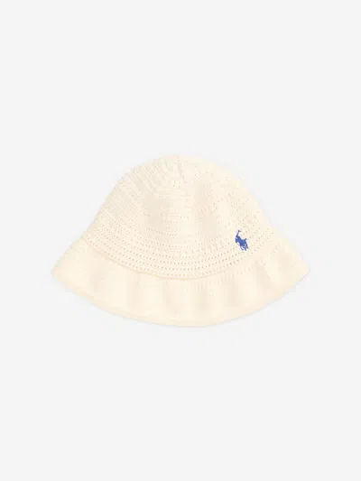 Ralph Lauren Kids'  Girls Cotton Bucket Hat In Neutral