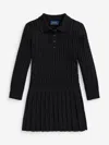 Ralph Lauren Girls Cotton Knit Dress In Black