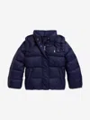 Ralph Lauren Long-sleeved Down Jacket In Blue