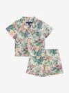 Ralph Lauren Cotton Shirt And Shorts Set In Green