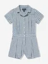Polo Ralph Lauren Ralph Lauren Girls Gingham Playsuit In Blue