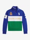 Ralph Lauren Girls Half Zip Tech Sweatshirt In Blue