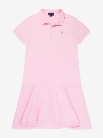 Ralph Lauren Girls Polo Waist Dress in Pink