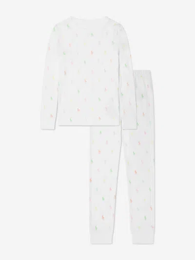 Ralph Lauren Kids' Girls Logo Pyjama Set In White