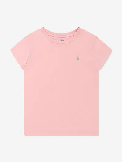 Polo Ralph Lauren Babies' Ralph Lauren Girls Logo T-shirt In Pink